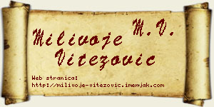 Milivoje Vitezović vizit kartica
